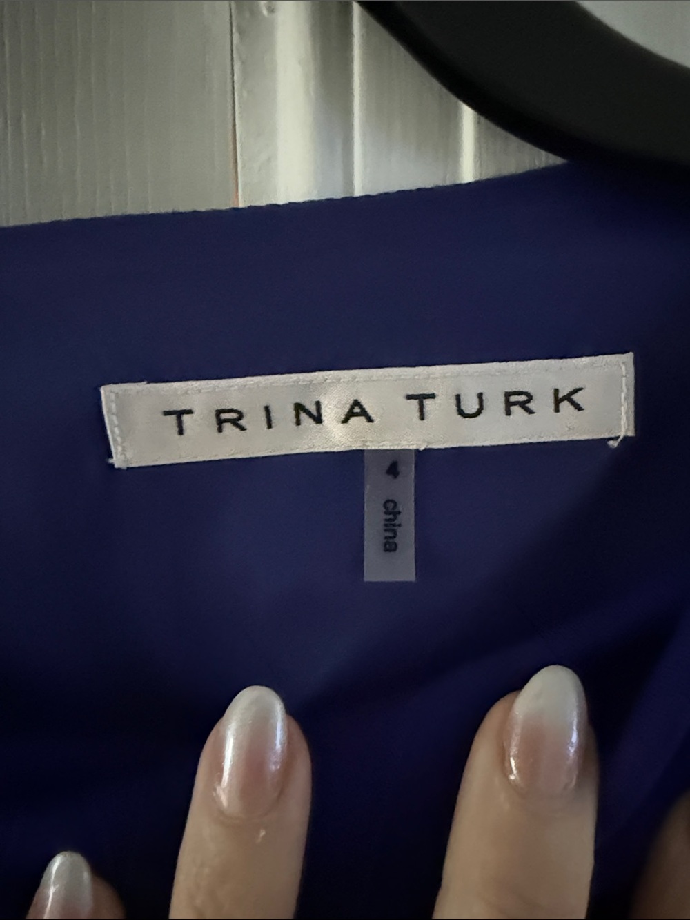 Trina Turk-Like New-Elegant Royal Purple Sheath Dress with Twist Neckline-Size 4 - Picture 3 of 6